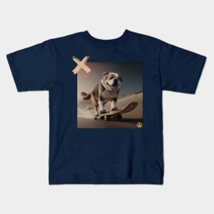 Skateboarding Dog Kids T-Shirt